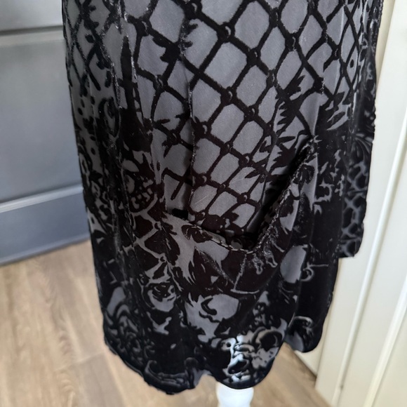 Balmain x H&M Black Velvet and Silk Mock Turtleneck Mini Dress Size 10 - Picture 3 of 9